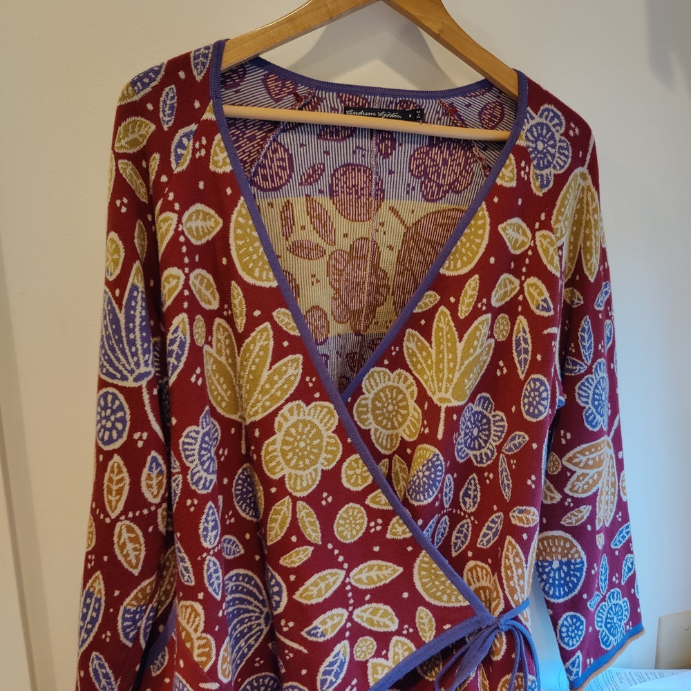 Gudrun Sjoden M Floral Wrap Cardigan